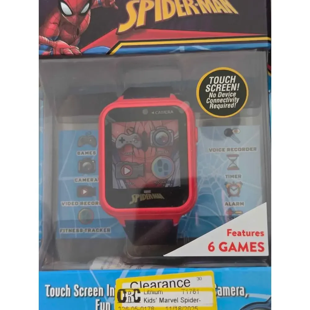 Marvel Spider-Man Kids Touch Screen Smart Watch Camera Games Fitness Tracker